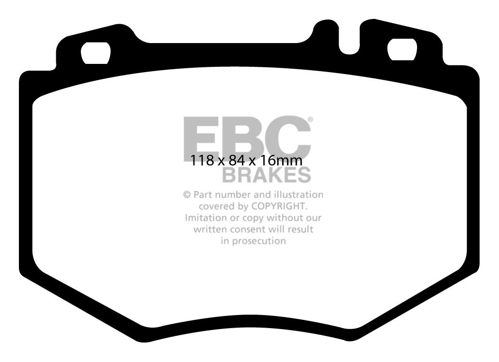 EBC Brakes MERCEDES S-Class (W220) S600 (4 Pad Set) 2003-2006 Re