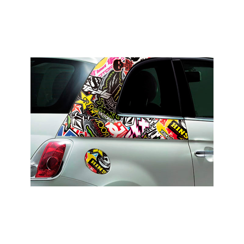 Stickerbomb Foil - Graffiti design 1 - Roll 60x200cm - self-adhesive