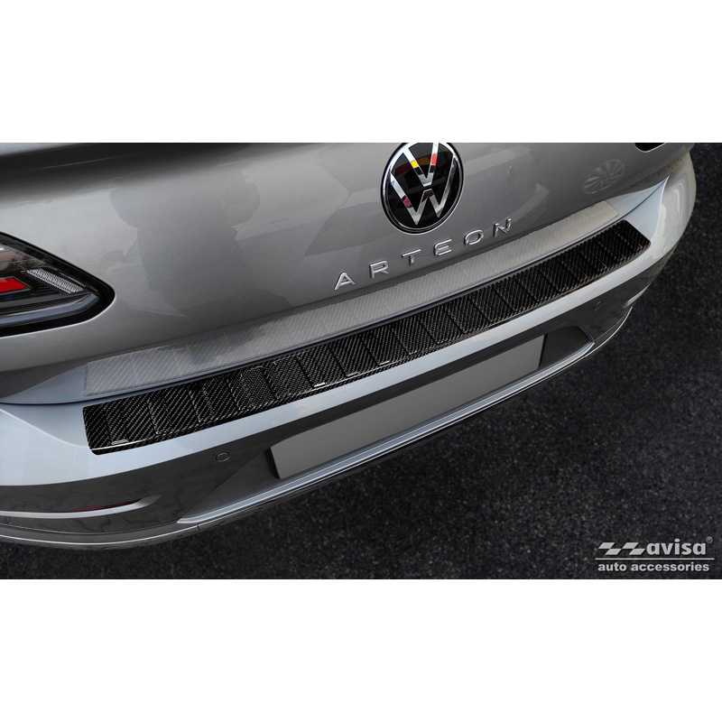 Real 3D Carbon Rear bumper protector  Volkswagen Arteon Shooting Brake incl. eHybrid 2020- 'Ribs'