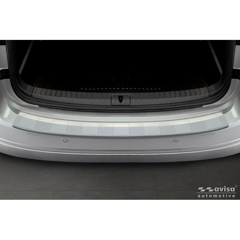 Avisa Stainless Steel Powdercoated Rear bumper protector  Skoda Octavia IV 2019-2024 & FL 2024- 'Soft Silver'