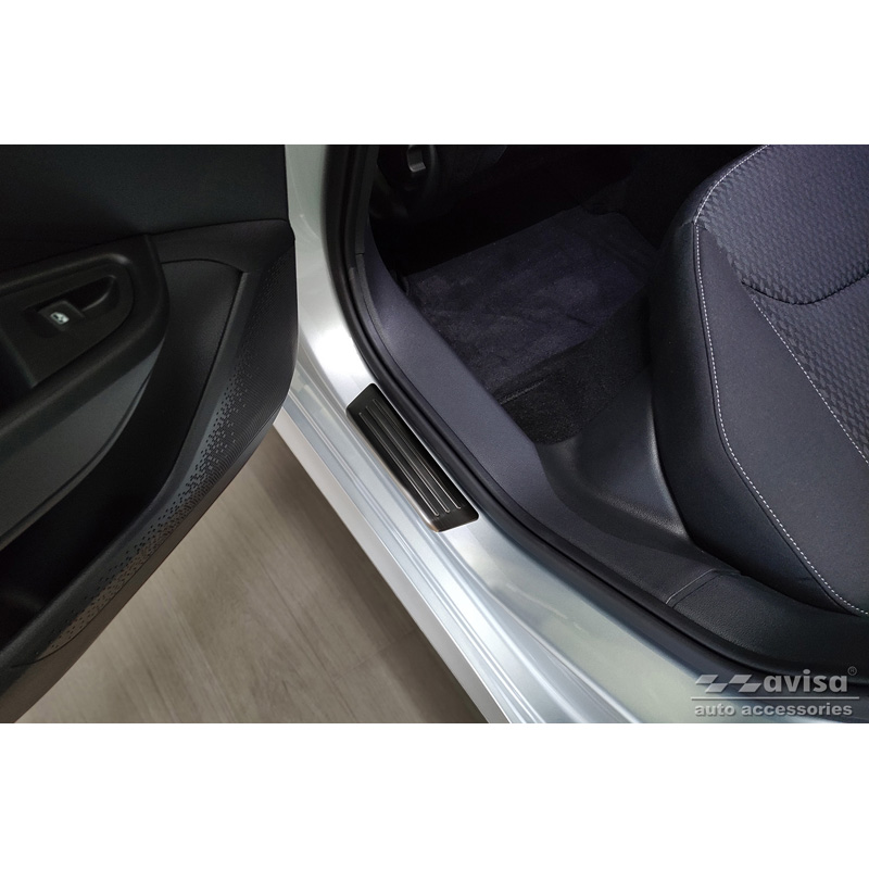 Black Inox door sill protectors  Skoda Fabia IV Hatchback 2021- 'Special Edition' - 4-pieces
