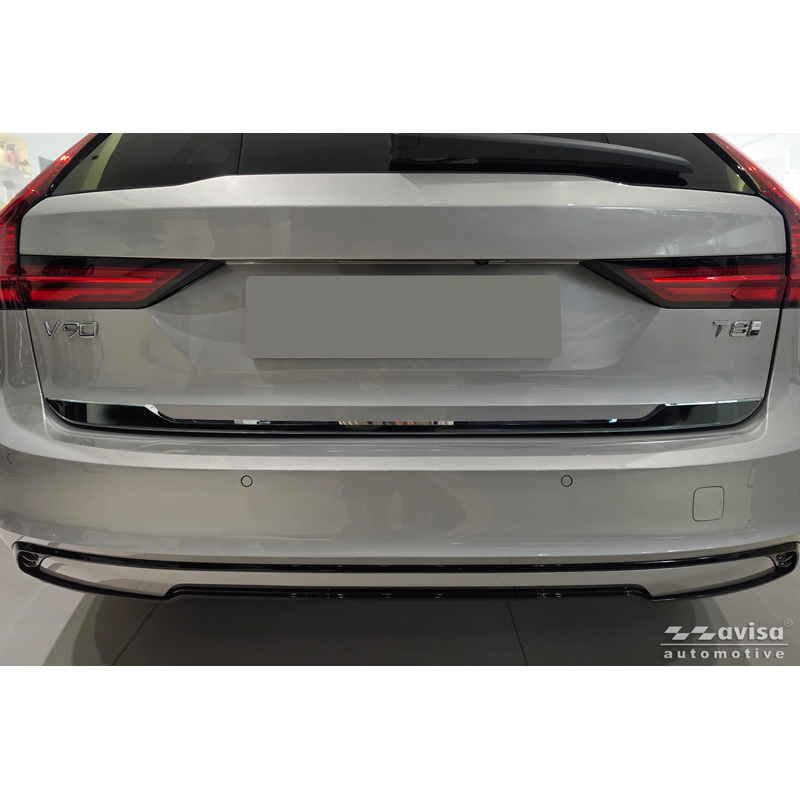 Avisa Black Chrome Stainless Steel Tailgate Trim  Volvo V90 II 2016-