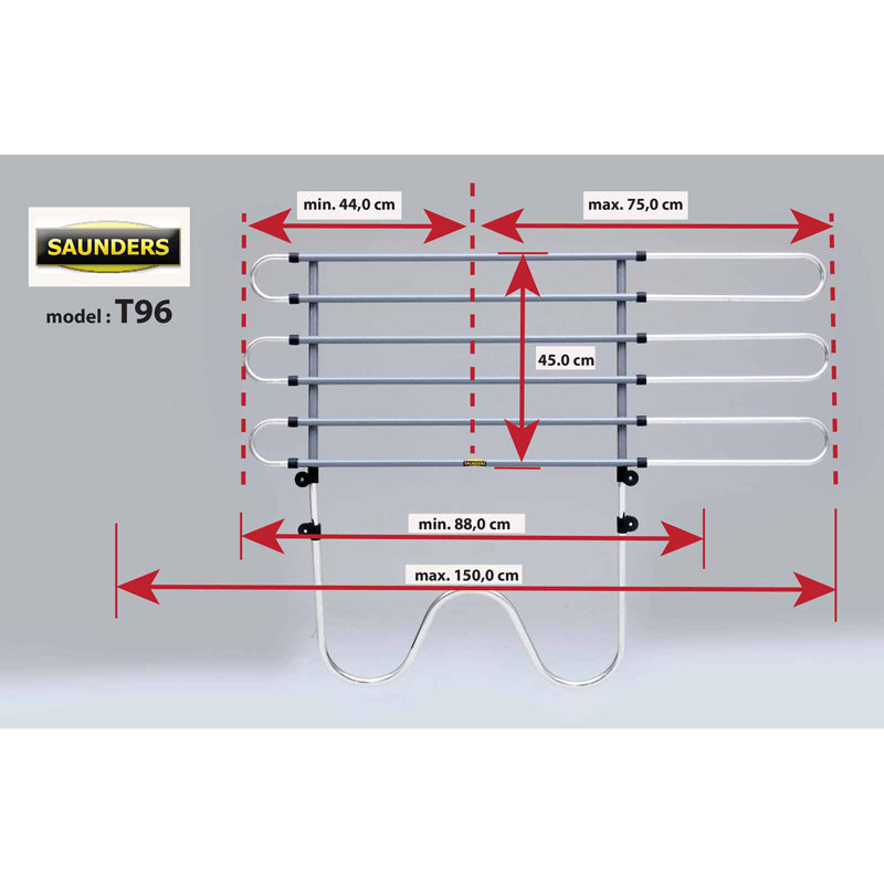 Saunders Universal Dog Guard W-Tube 41cm->