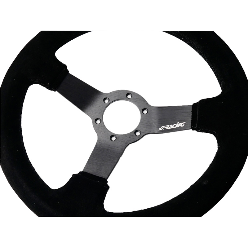 Simoni Racing Universal Steering Wheel Carrera - Black Suede - Diameter 320mm