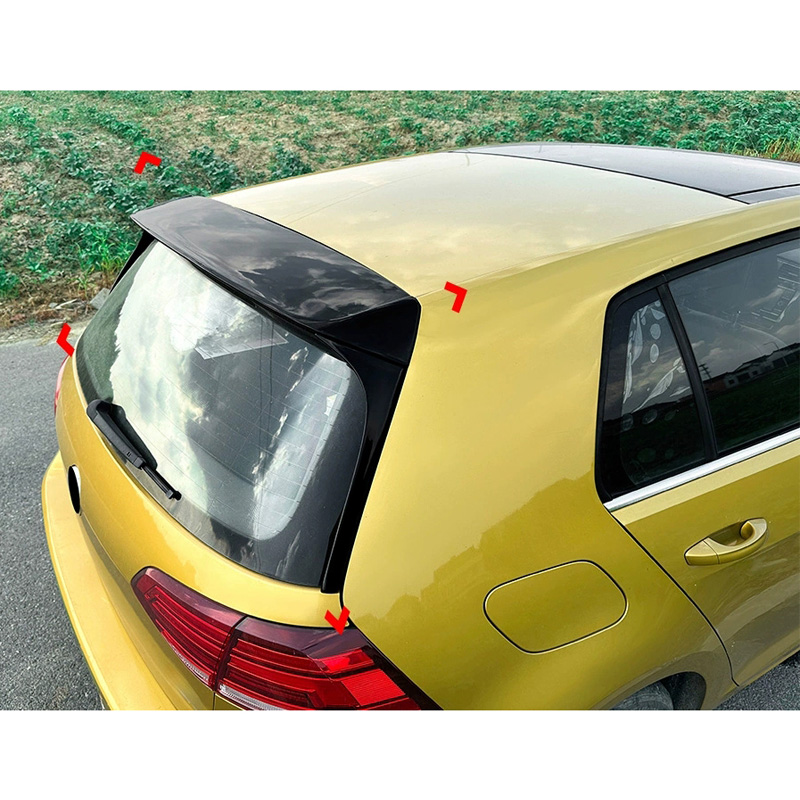 Roof spoiler  Volkswagen Golf VII (7&7.5) HB 2012-2019 3-pieces (ABS Glossy Black)