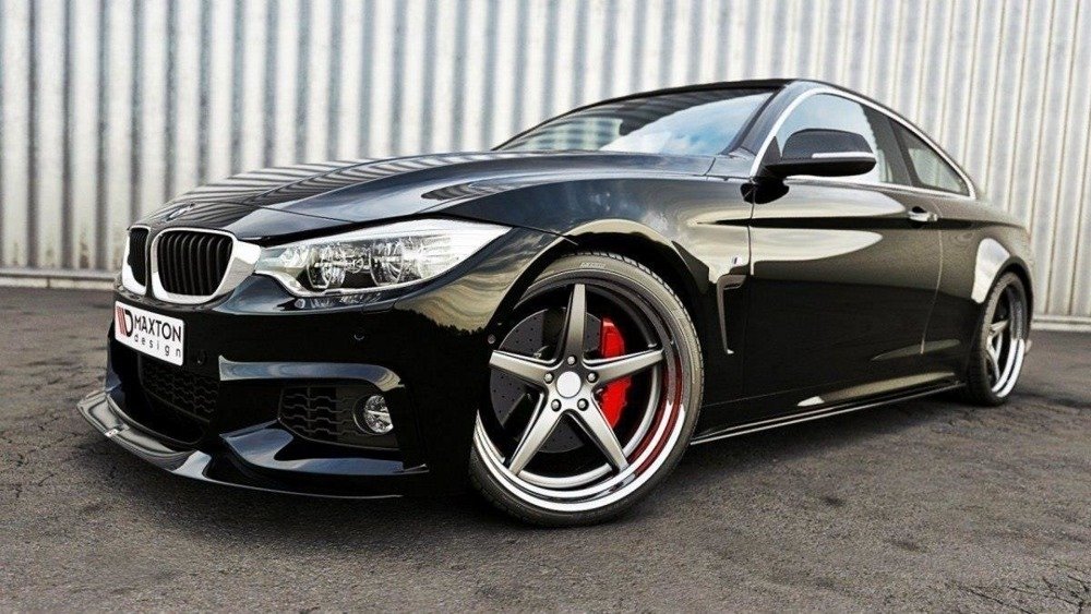 Voorspoiler passend voor BMW 4 Serie F32 M-Pack Gloss Black GTS Look