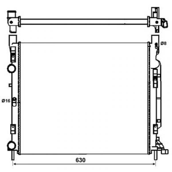 Radiator KANGOO 08->> 560x480x27