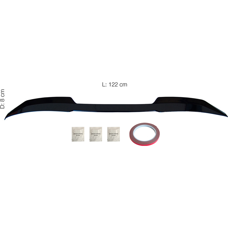 Simoni Racing Universal adhesive spoiler for trunk or roof – 122×8 cm