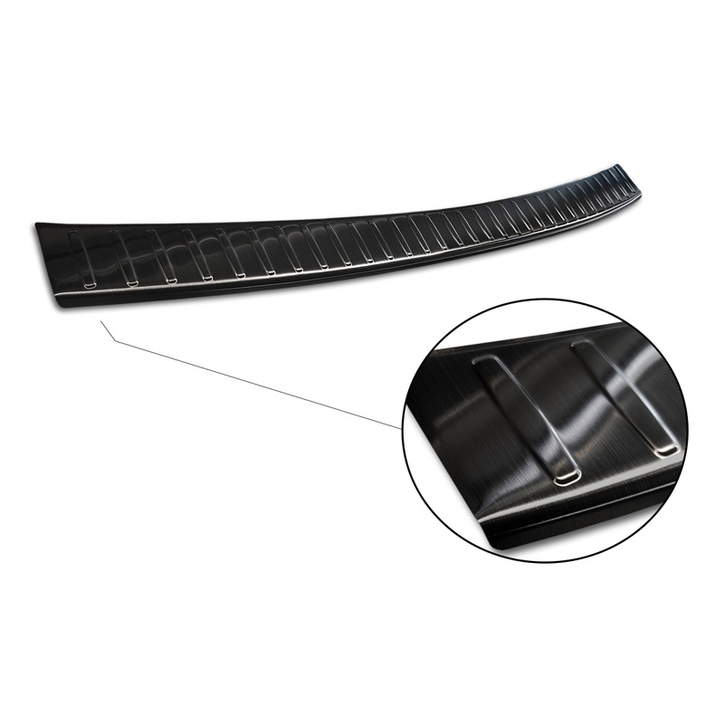 Black Stainless Steel Rear bumper protector  Suzuki Vitara II 2015-2018 & FL 2018- inkl. Hybrid 'Ribs'
