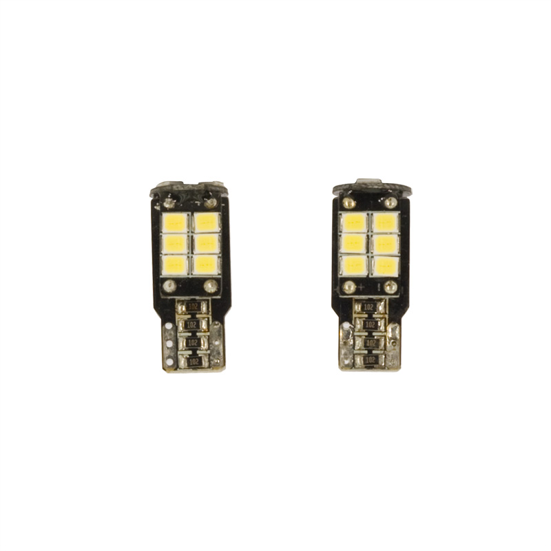 T-10 LED 15Q Bulbs 12V Xenon-Optics White, set of 2 pieces, with CAN-bus resistance