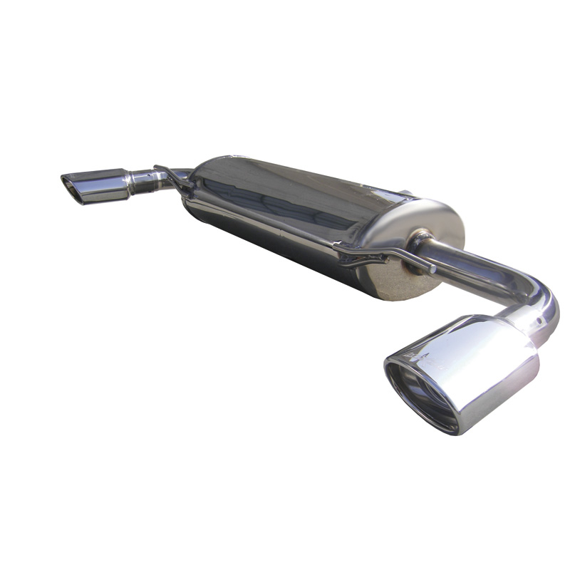 100% Inox Sport Exhaust  Audi TT (8J) 2.0 TFSI 200hp 2006- Duplex 1x120x80mm Oblique