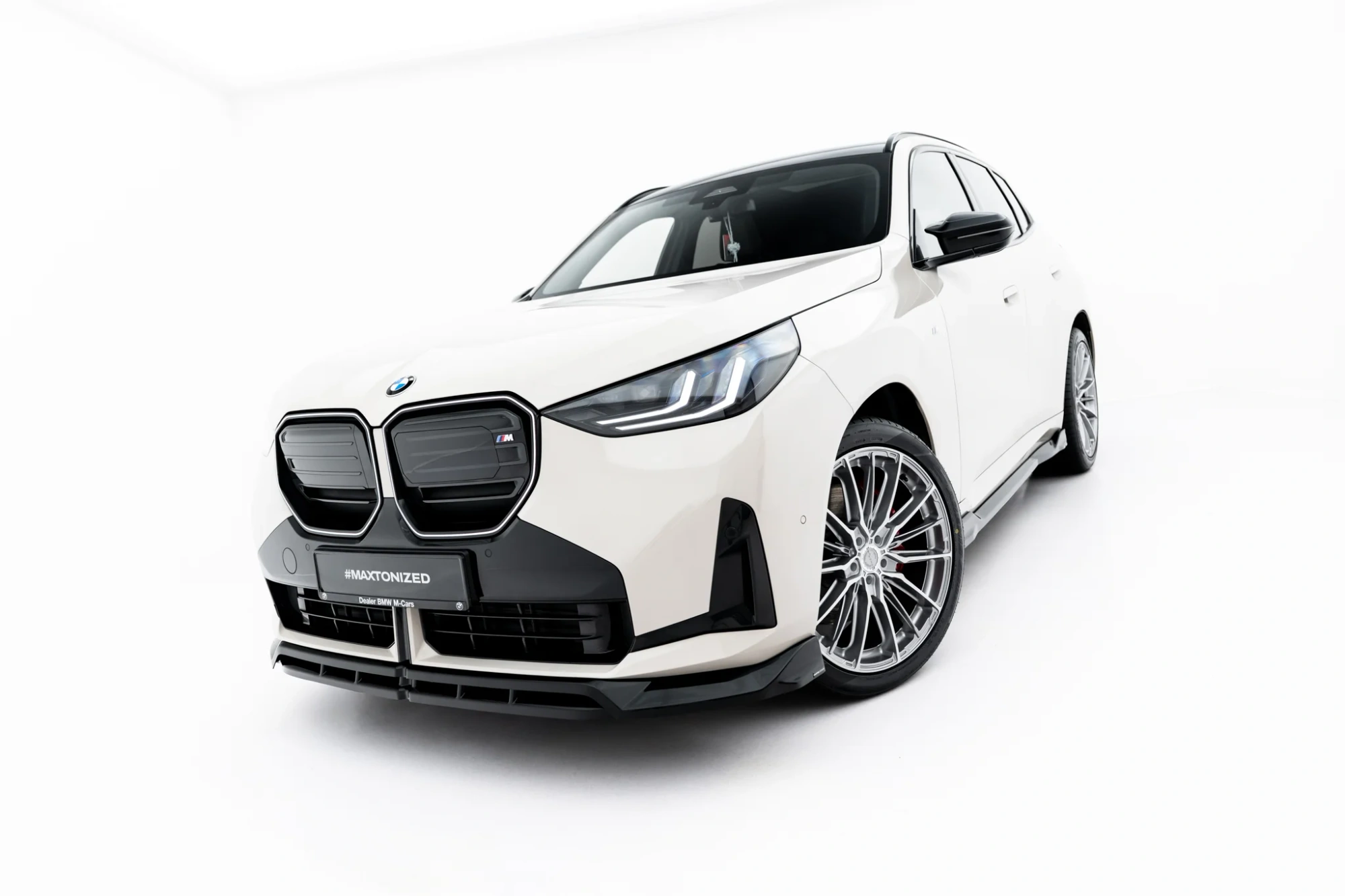 Voorspoiler passend voor BMW X3 M-Pack / M50 G45 Glans Zwart