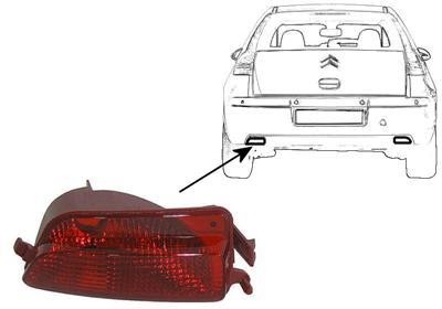 mistachterlicht, 5 drs, links Citroen C4, 2004-2012