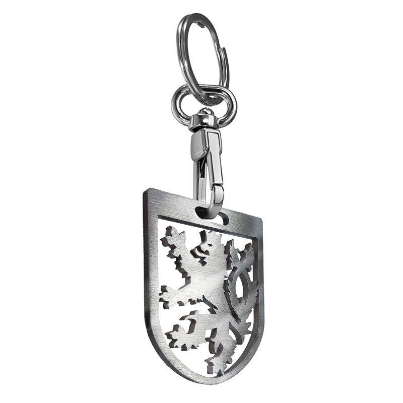 Stainless steel key chain - 'Czech Republic' (silver)