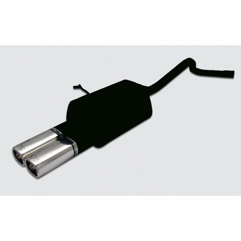 Sport Exhaust  Renault Megane II HB 1.4 59/72/74kW/1.6 16v 81/85kW/1.5 dCi 59/74kW/ 1.9 dCi 66/88kW 2002-2007 2x80x65mm