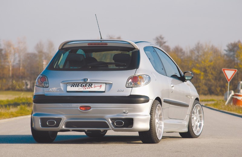 Achteraanzet Peugeot 206 kleine Rearbumper Rieger