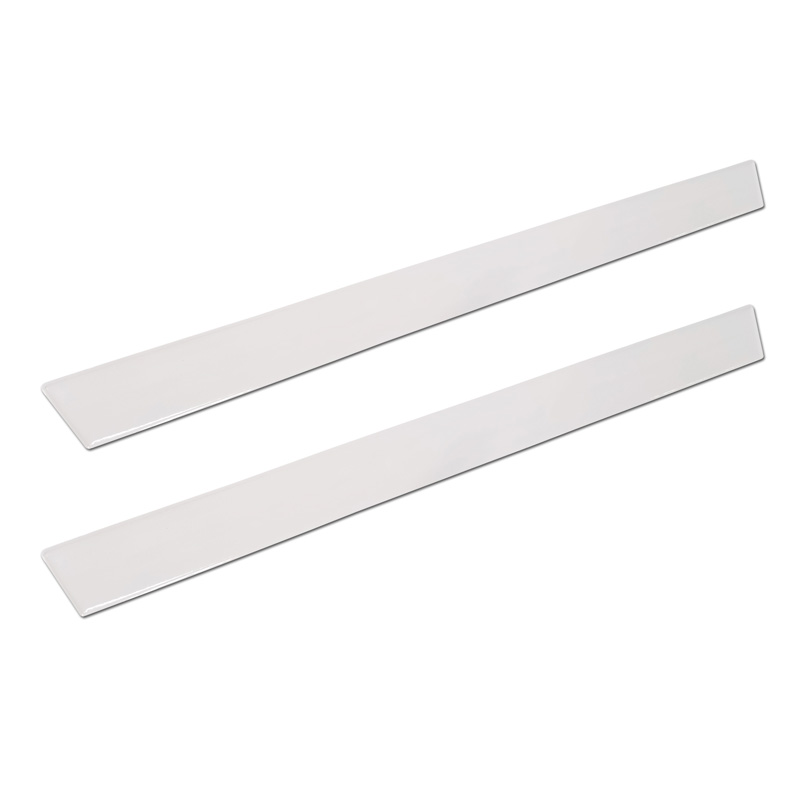Universal Door Sill Protector Set 'Mirror Black' Aluminium/Black - 2-Pieces - 54 x 4 cm