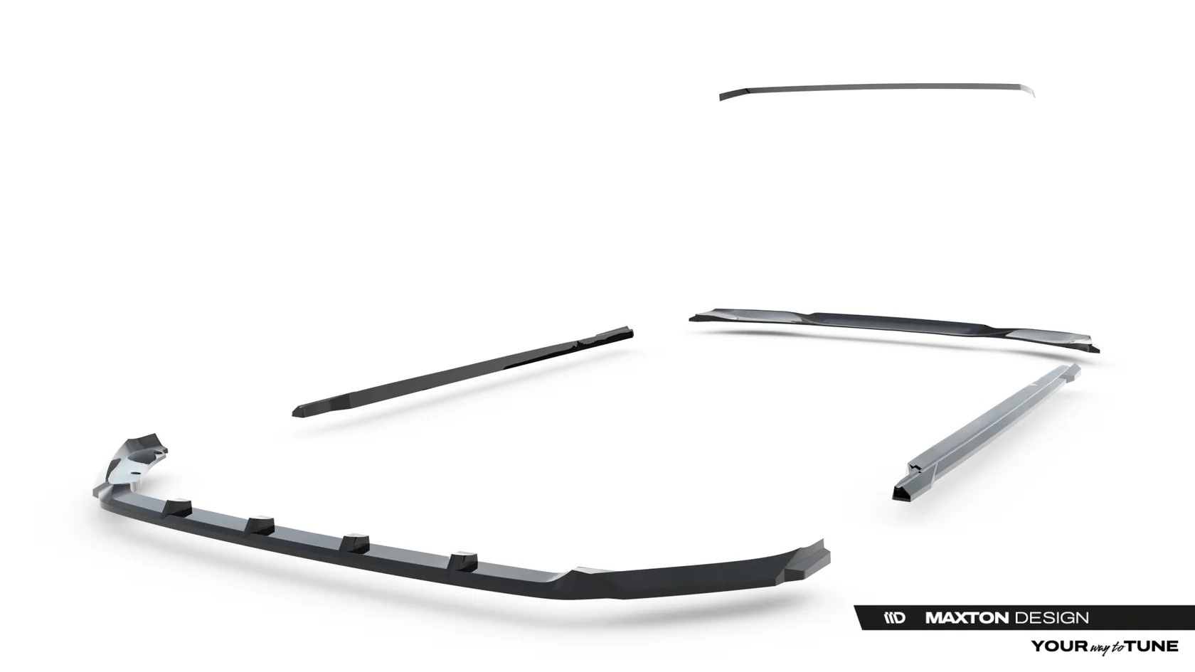 Bodykit passend voor Skoda Fabia MK4 Maxton Glanzend zwart