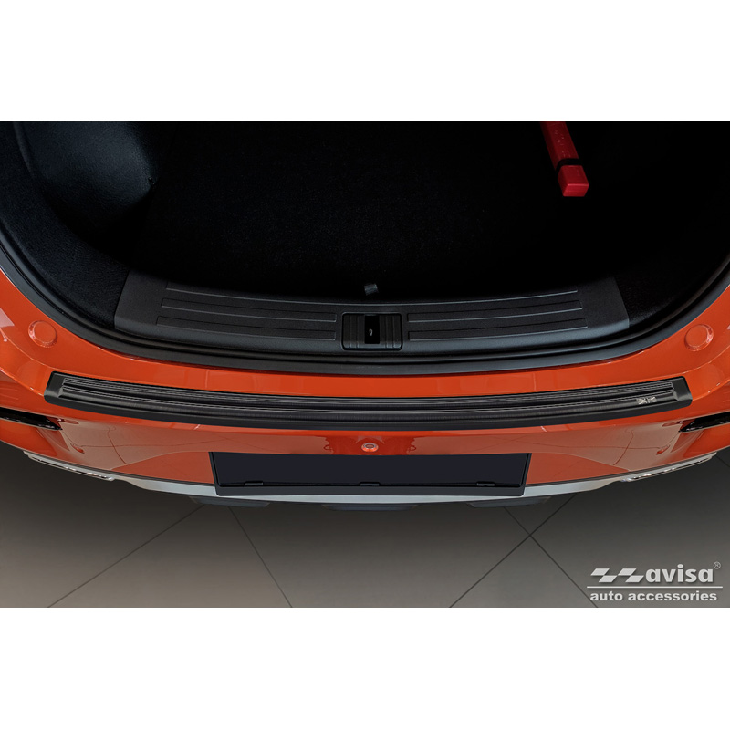Black Stainless Steel Rear bumper protector  MG ZS FL 2019-2024 'British Flag'