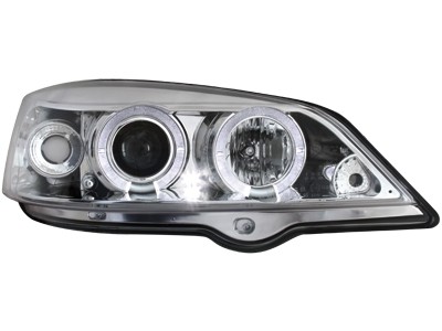 Headlights Opel Astra G Angel Eyes Chrome
