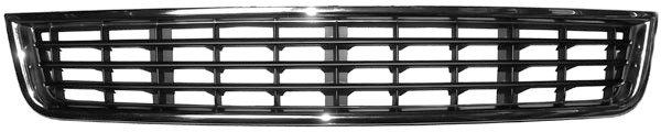 VoorBumper Grill midden AUDI A4 00-04 ZWART met Chroom RAND