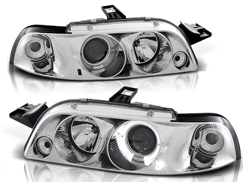 Headlights Fiat Punto 1 Angel eye Chrome