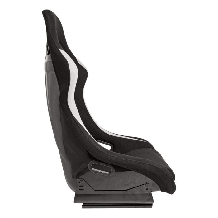 Sport seat 'RT' - Black/Grey - Non-reclinable fibreglass back-rest - incl. slides