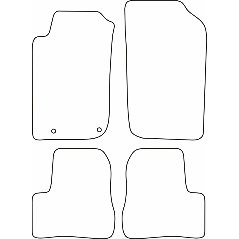 Set velour car mats  Peugeot 206+ 3/5-doors 2009-