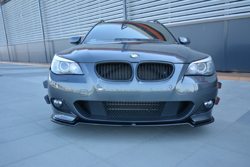 Voorspoiler passend voor BMW 5 E60/61 M-PACK Glanzend Zwart