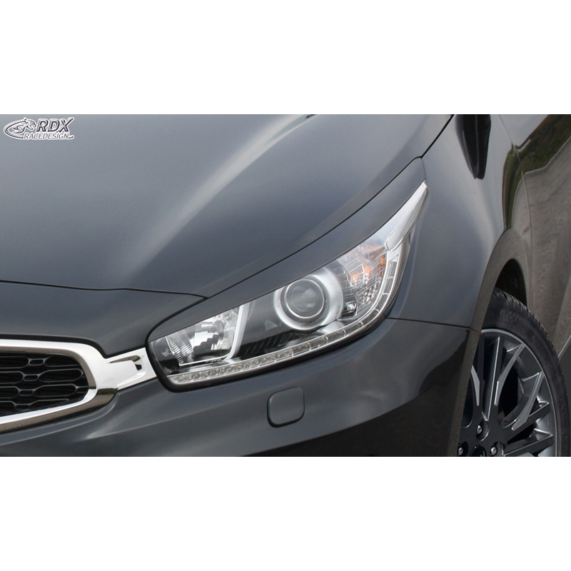 Head light spoilers  Kia Cee'd & Pro Cee'd JD 2012- (ABS)