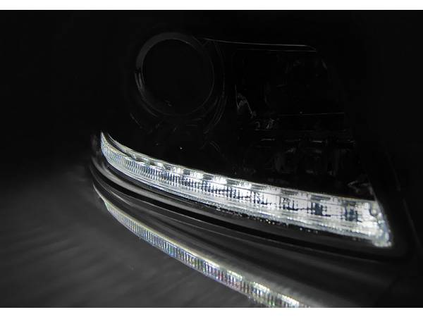 Headlights Skoda Octavia 09-12 Dayline Devil Eyes Black