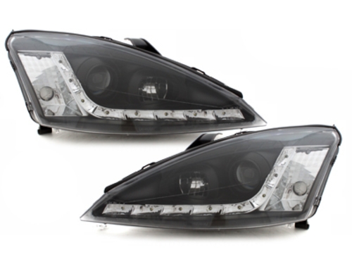 Headlights Ford Focus 98-01 Devil Eyes Dayline Black