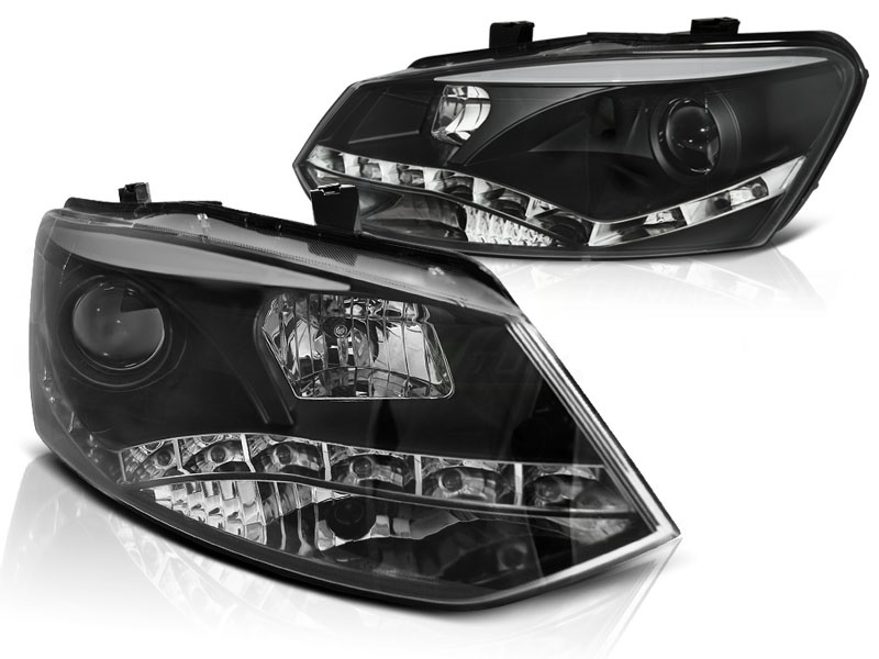 Headlights VW Polo 6R 10-.. Dayline Devil Eyes black