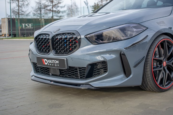 Voorspoiler passend voor BMW 1 Serie F40 M-Pack/ M135i Glans Zwart V2