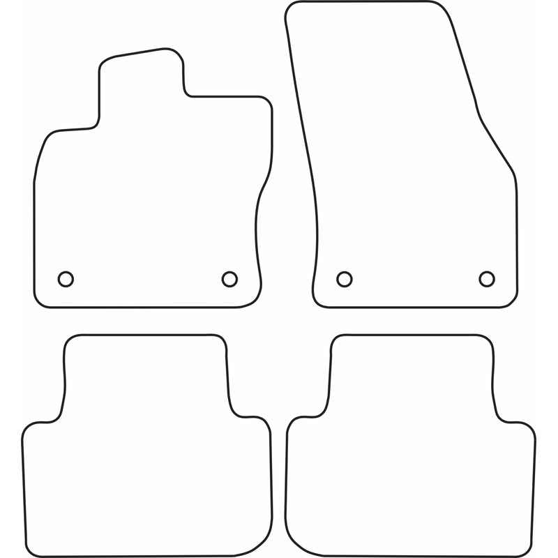 Set velour car mats  Volkswagen Tiguan 2016- excl. Allspace