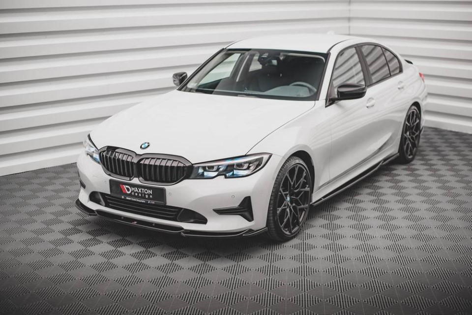 Voorspoiler passend voor BMW 3 Serie G20 V2 Gloss Black