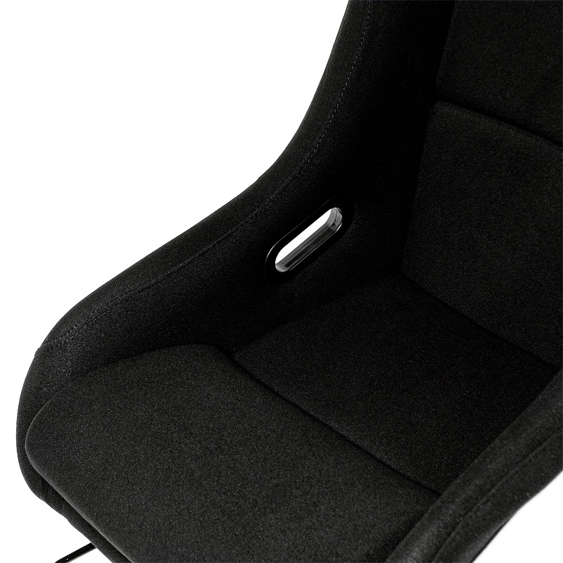 Sport seat 'MO' - Black - Non-reclinable fibreglass back-rest - incl. slides