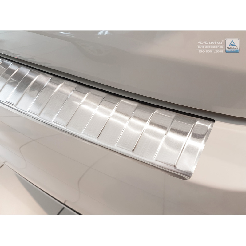 Stainless Steel Rear bumper protector  Fiat & Abarth 500 2015- (incl. Hybrid) 'Ribs'