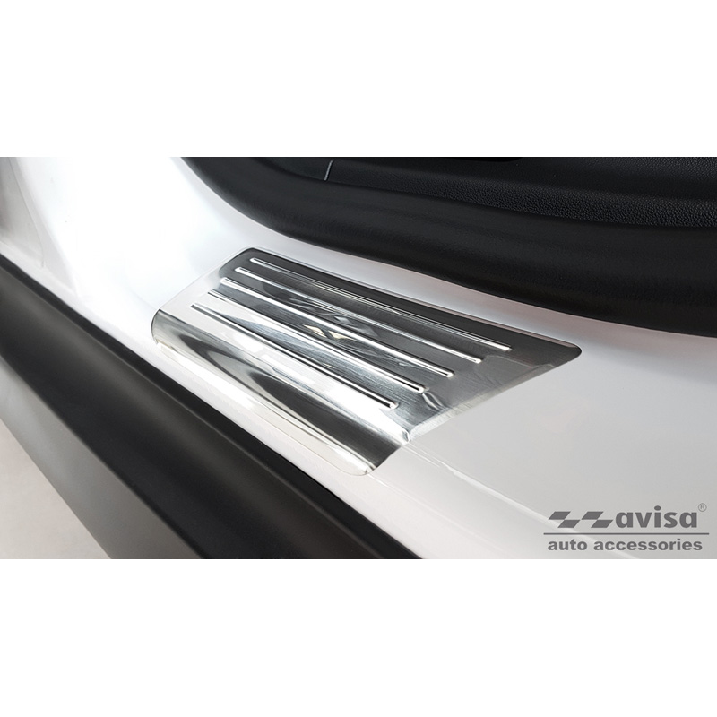 Inox door sill protectors  Citroën C3 Aircross II 2017- 'Lines' - 4-pieces