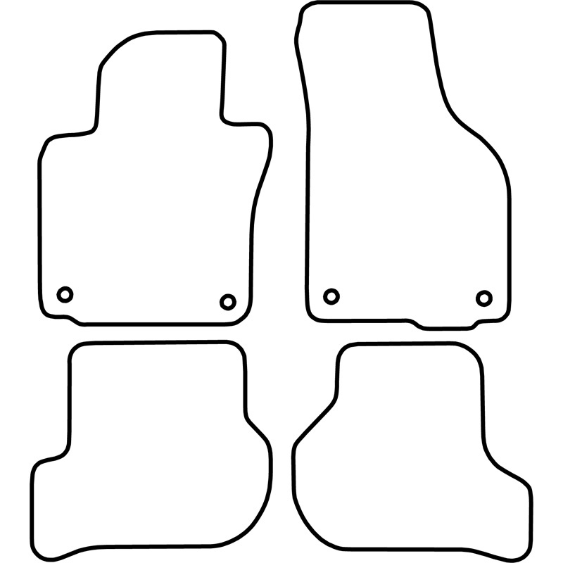 Set velour car mats  Volkswagen Scirocco 2008-