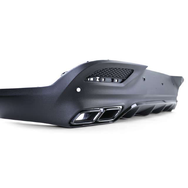 Diffuser passend voor Mercedes GLE C292 COUPE (2015-..) GLE63 Uitlaat sierstukken Zwart
