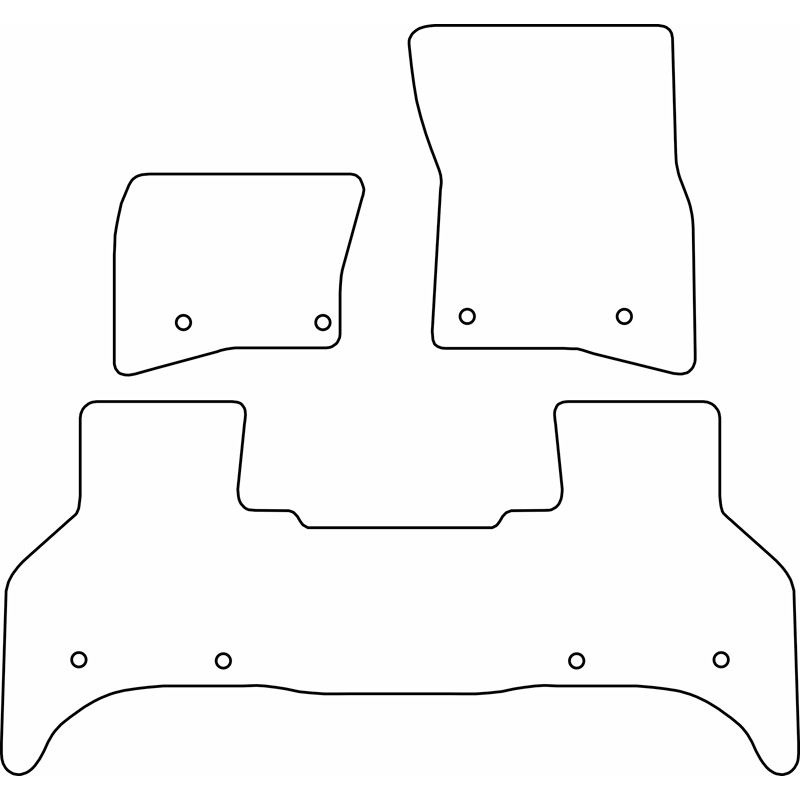 Set car mats  Landrover Defender II 110 2019-