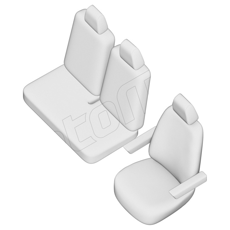 New York Design Artificial leather seat covers 2+1  Volkswagen Crafter/MAN TGE 2017- (Standard) (split in backrest bench)
