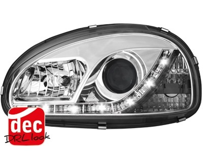 Headlights Opel Corsa B Dayline Devil Eyes Chrome