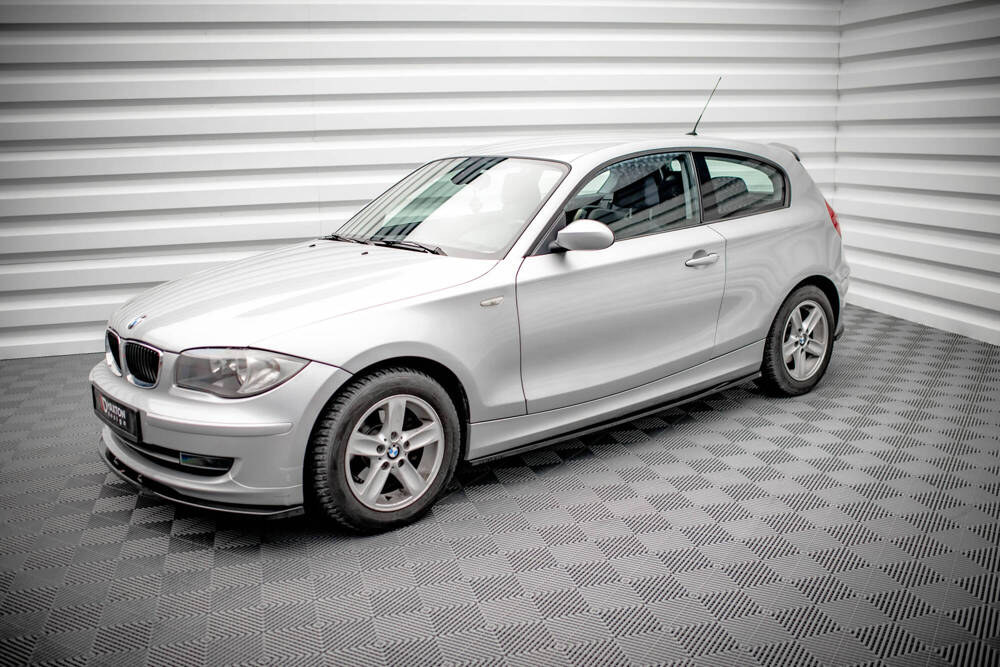 Zijskirts passend voor BMW 1 Serie E87 FL Maxton Glans Zwart