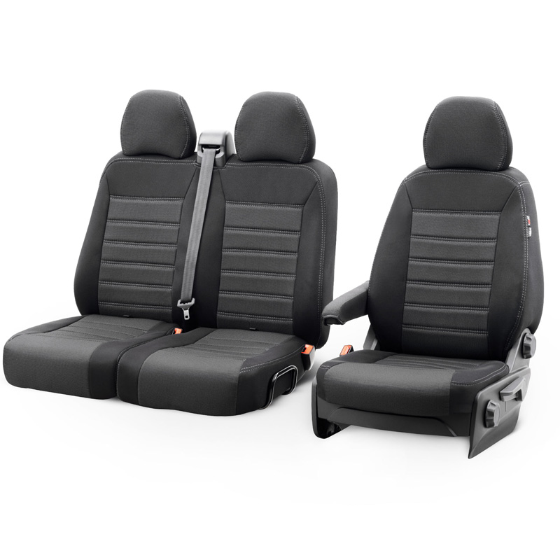 Original Design Textile seat covers 2+1  Volkswagen Crafter/MAN TGE 2017- (Ergo Comfort) (split in backrest bench)