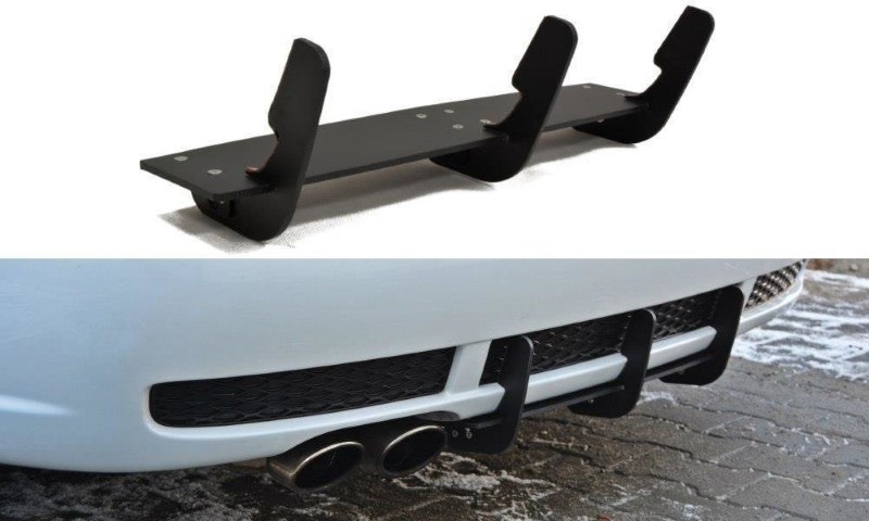 Achter Diffuser passend voor Audi RS4 B5 Glanzend Zwart