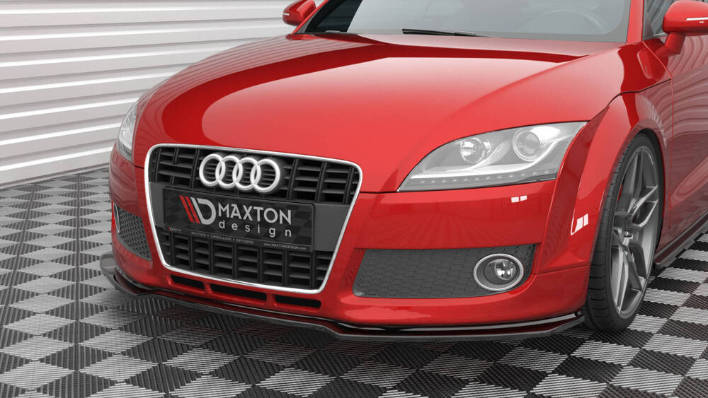 Voorspoiler passend voor Audi TT 8J Glanzend Zwart Maxton