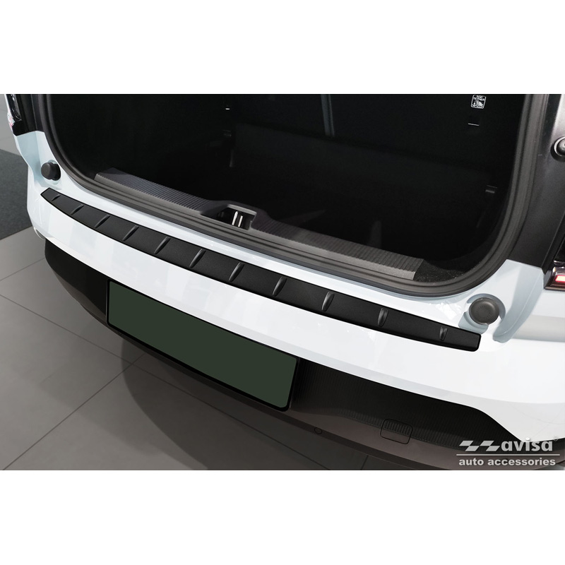 Matt Black Stainless Steel Rear bumper protector  Volvo EX30 2023- 'Ribs'