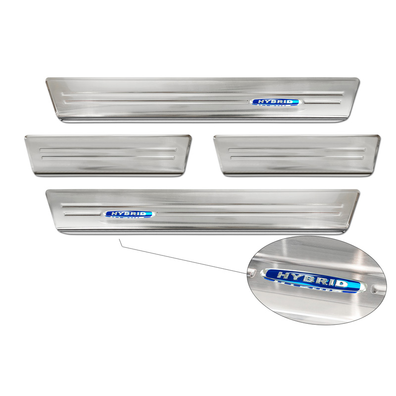 Inox door sill protectors  Mitsubishi Eclipse Cross PHEV 2021- 'Hybrid' - 4-pieces
